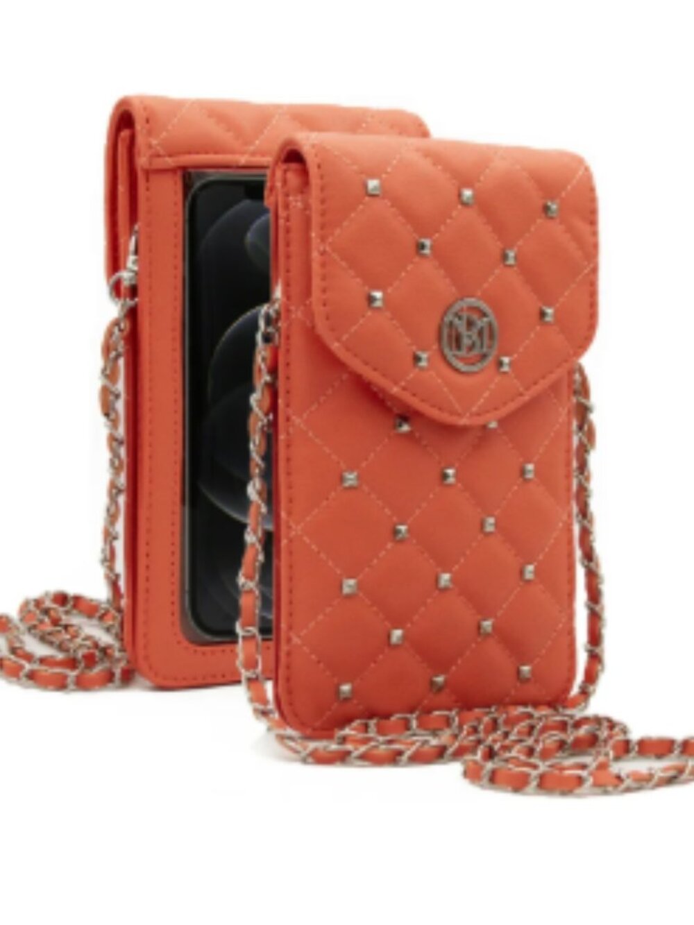 Badgley Mischka Pearl Coral Phone Case Crossbody - Picture 2 of 4